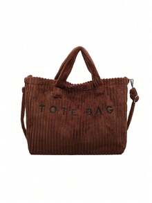 Dedoo Casual Minimalist Everyday Versatile Handbag, Faux Leather Decorated Fashion Crossbody Bag, Suitable For Work Commute And Shopping - Coffee Brown - View 6
