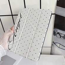 波點天使手寫風黑色蕾絲平板保護殼，附筆槽，相容 iPad 10th Gen/Air 13(M3 2025)/Air 11(M3 2025)/11(A16 2025)/相容 Galaxy S9/S7/S10+/相容 Galaxy Tab S6 Lite 10.4 吋/相容 MatePad - 彩色 - 查看 6