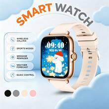 QAGSFLC Unisex Kids Smart Watch, 1.83-Inch Screen, Colorful Silicone Strap, Functions Include Alarm, Built-In Games, Pedometer, Calculator, Stopwatch, Wireless Calling, SMS Notification, Multiple Sports Modes, Remote Photo, Music Playback, 180mAh Battery. Perfect Gift For Boys And Girls. - Multicolor - View 13