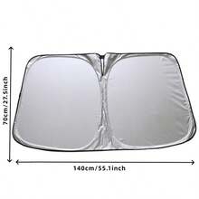 Universal Car Front Windshield Sun Shade Set, Sun Shade + Side Window Mesh, Convenient Storage Design, No Drilling Required Car Sun Shade Canopy, Extra Large Size, Full Edge Seamless Fit, High-Density Blackout Fabric With Reflective Coating, Blocks Sunlight, Protects Car Interior, Car Privacy Curtains, Universal Fit For Sedans, SUVs And Trucks, Durable Car Interior Protection Accessories - Silver - View 11