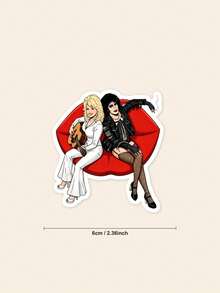 1PC Retro Dolly & Rocky Picture Show Sticker, Music Legend Cartoon Art Vinyl Decal, Waterproof Self Adhesive Sticker For Tumbler, Notebook, Car Bumper, Scrapbook - Multicolor - View 2