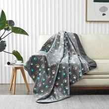 Waterproof Dog Blanket Reversible Sherpa Fleece For Large Dogs Cat Soft Print Pet Blanket Washable , Furniture Protector For Couch Sofa Bed Car, Cozy Throw(23.6" X 31.5", Grey) - 60 X 80 cm - View 7