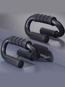 2pcs S-Shaped Push-Up Bars Home Steel Non-Slip Push-Up Stands For Men And Women Chest And Abdominal Muscle Training Fitness Equipment Halloween - Multicolor - View 2
