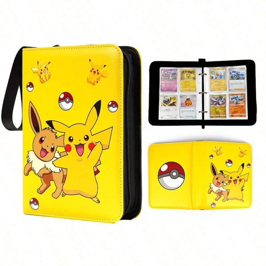 Hasbro Pokémon Game Card Album Card Storage Photo Album, Card Collection Book Pokémon Pets, 400 Card Slots Maximum Capacity 800 Cards (Cards Not Included) - Cartoon Card Holder - View 1