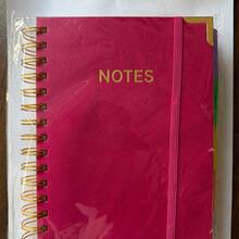 1pc A5 Large Hardcover Spiral Notebook, PU Leather Waterproof Cover, Luxury Gold Foil Scratch-Resistant & Durable, High Capacity Thick Notebook, Academic Style, With Removable Divider Pages Index Tabs, 5-Subject Wide Ruled Notebook Set - Multicolor - View 12