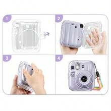 Casing Pelindung Kamera Instan Mini13 Transparan dengan Tali Selempang, Bahan PVC, Aksesori Kamera Anti Gores, Cocok untuk Mini 13, Casing Pelindung Transparan Crystal Shell, Tebal, Tidak Menguning, Mudah Dipasang, Penutup Pelindung Transparan. - View 7