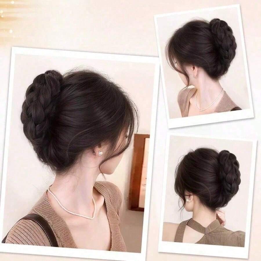 1pc Women's Braided Hair Claw Wig, Realistic Synthetic Braided ...
