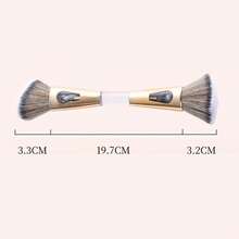 New 4-In-1 Makeup Brush Set: Blush Brush, Powder Brush, Eyeshadow Brush, Contour Brush, Portable Makeup Brushes - Gold - View 8