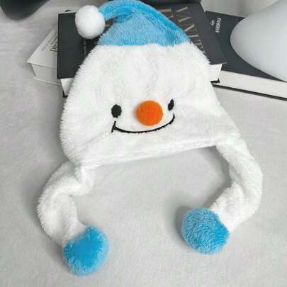 1 pièce Chapeau de bonhomme de neige mignon, chapeau de costume d'ambiance hivernale, accessoire de déguisement amusant, convient pour les accessoires photo de fête amusante des filles