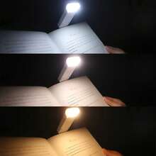 Lampu Baca Lipat Isi Ulang USB Baru, Lampu Malam Pelindung Mata, Cocok untuk Membaca di Malam Hari, 3 Pilihan Warna Cahaya, 3 Tingkat Kecerahan yang Dapat Diatur, Casing Putih, Dengan Desain Penjepit Buku, Portabel dan Mudah Disimpan - A - View 10