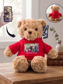 Custom Photo Teddy Bear Personalized Stuffed Animal Cute Plush Toy Gift For Kids Children Couples Birthday Christmas - Multicolor - View 2