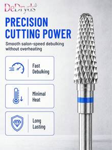 DeDryDS 1pc Stainless Steel Nail Drill Bit, Cutting Milling Grinding Head Accessory For Electric Nail Machine, Foot Care Tool - Multicolor - View 3