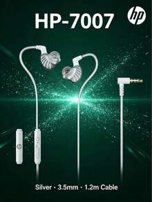 HP DHE-7007 Wired Gaming Earphones, 10mm Dynamic Driver, Hi-Fi Sound Quality And Directional Audio, In-Ear Design, Equipped With Noise-Canceling Microphone, Suitable For PC And Mobile Gaming - View 10
