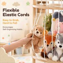 Soft Toy Storage Organiser, Triangular Corner Design, Large Plush Animal Cage With Bottom Storage Box, Space-Saving Vertical Holder For Children's Room, 40cm Wide - View 8