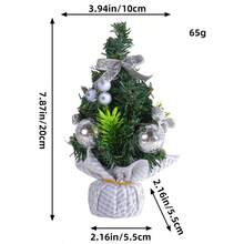 Mini Christmas Tree Decorations, Small Festive Ornaments, Christmas, New Year, Birthday, Holiday, Party Tabletop Decor, Tiny Hanging Decor For Mini Tree, Home Shelf Display Gift - one-size - View 5
