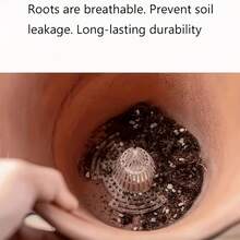 Flower Pot Bottom Filter, Durable Plastic Cone-Shaped Root Protector, Cage Structure, Prevents Rotting And Enhances Drainage, Suitable For Indoor And Outdoor Flower Pots, Indoor Gardening Accessory - Multicolor - View 3