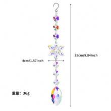 1pc Christmas Acrylic Snowflake Crystal Shell Eye-Shaped Bead Net Pendant Sun Catcher - Hanging Ornament - View 13