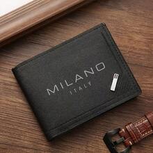 Men's Italian Style Minimalist Luxury Wallet - Large Capacity Short Bifold With Fold-Over Hinge, Billfold For Business, Travel, Daily Use - Multicolor - View 5
