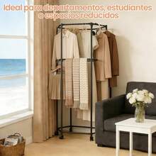 Perchero Giratorio De Piso, Tendedero De Ropa PortáTil Y Montaje RáPido Sin Taladros, Ahorra Espacio En Dormitorio, BalcóN O LavanderíA (Negro, 70 * 120cm) - Negro - Ver 7