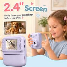 Children's Instant Print Camera, Multifunctional Camera Can Take Videos, Multiple Options: Single Camera, Single Camera + 4 Rolls Of Colored Photo Paper (Red/Blue/Orange/Green) + Gift Box & Gift Bag, Can Record Color Videos And Print Photos, Equipped With 5 Major Functions To Surprise Kids, High-Quality Children's Digital Camera, New Model, Christmas, Thanksgiving, Halloween, Birthday, Graduation Season And Back To School Gifts - Multicolor - View 8