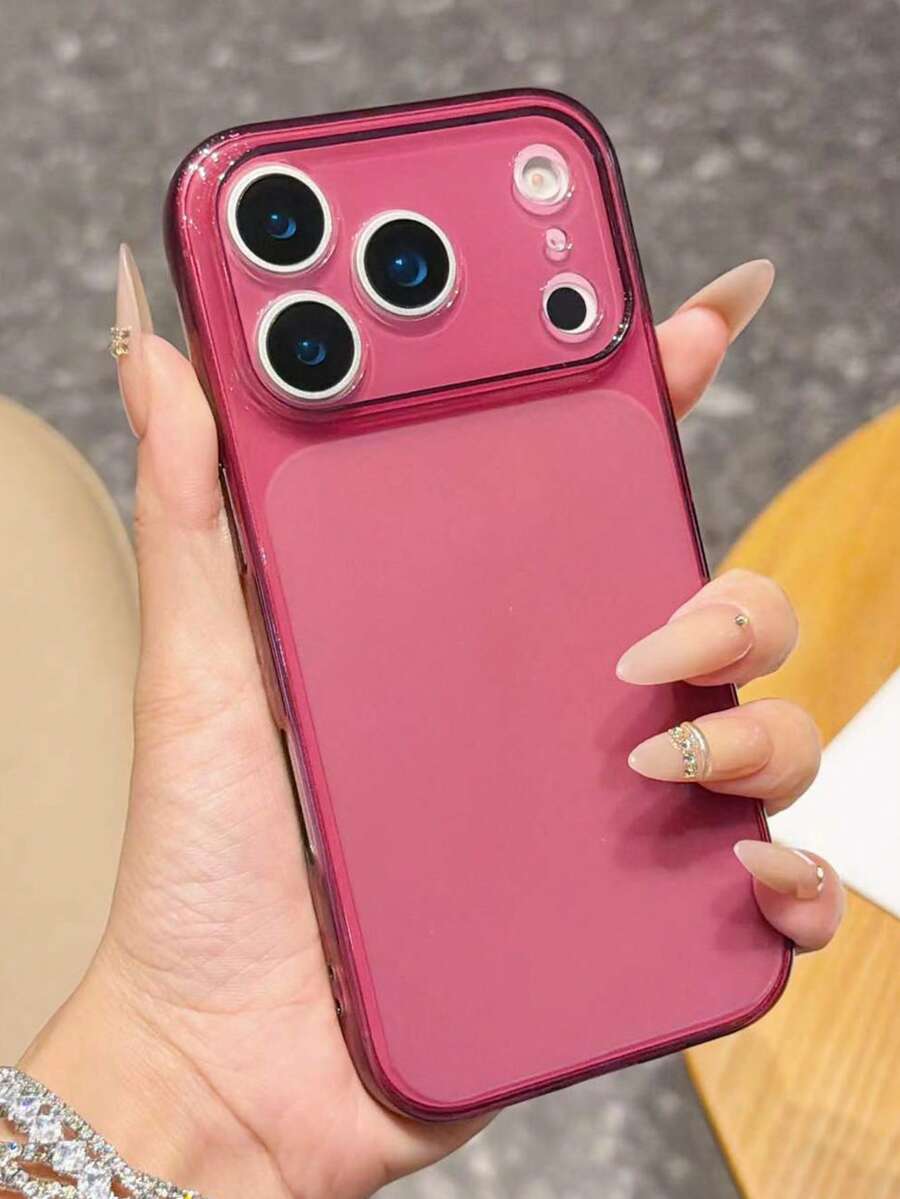 新款透明手機殼,相容 iPhone 18 Pro Max 18 Pro 17 Pro Max 17 Pro 17 16 Pro Max 16 Pro 16 15 Pro Max 15 Pro 14 Pro Max 14 Pro 13 12 Pro Max,全包覆式保護後蓋 - 櫻桃紅 - 查看 1