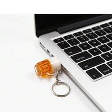 Biyetimi Beer Cup Model USB Flash Drive 128GB Creative Gifts Memory Stick Free Key Chain Pen Drive 32GB High Speed Pendrive 4GB - View 4