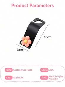 New Cute Car Headrest Hooks, Hidden Multifunctional Cartoon Hangers For Back Seat, Interior Storage Organizer - A - View 9