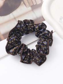 1pc Korean Style Ditsy Floral Scrunchie Sweet Elegant Hair Tie Delicate High-End Niche Hair Accessory Versatile Wholesale - Multicolor - View 2