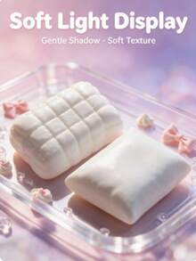 Smooth Square Pillow Squish, Dual‑Sided Waffle Textured Squish, Portable Packaged Squish - Multicolor - View 4
