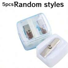 1pc White Eyeliner/Eyebrow Pencil Sharpener, Dual-Hole Design Sharpening Tool, Mini Portable Multi-Function Pencil Sharpener - White - View 11