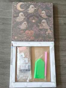 1pc New Halloween Pearl Painting Handmade DIY Sticker Decorative Painting Material Kit Set (Random Style) - Multicolor - View 8