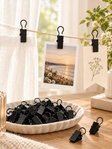 10pcs/20pcs Heavy Duty Rust-Proof Metal Curtain Clips, Strong Grip Multi-Purpose Hanging Clips For Curtains, Photo Display, Banners, Party And Wedding Wall Decor - Multiple Styles - View 3