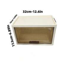 Kitchen Foldable Storage Cabinet, 32cm Front, Plastic Material, Flip-Top Storage Cabinet, Easy Assembly, Countertop Spice Rack, Kitchen Organizer, Suitable For Oil, Salt, Sauce, Dust-Proof Design, Stylish And Durable, Also Suitable For Home Living Room, Dining Room Storage, Space-Saving - Multicolor - View 8