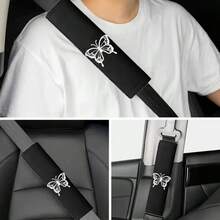 1/2 buah Bantalan Bahu Sabuk Pengaman Mobil Motif Kupu-kupu, Kompatibel Sepanjang Musim, Meredakan Tekanan Sabuk Pengaman untuk Melindungi Bahu, Dapat Digunakan Sebagai Dekorasi Interior Mobil atau Aksesori Ransel Perjalanan, Aksesori Multifungsi Bernilai Tinggi - Bantalan bahu dengan motif kupu-kupu yang indah - View 8