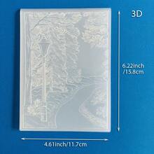 Bảng dập nổi 3D họa tiết Giáng Sinh mùa đông cây thông bông tuyết tuần lộc hoa, khuôn dập nổi nhựa dùng cho DIY scrapbooking, làm thiệp chúc mừng và trang trí thủ công giấy - Tấm ốp tường 3D-1 - Xem 16