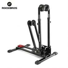 ROCKBROS 1PC Bike Stand Parking Rack Adjustable Foldable Floor Rack 24-27.5" Wheels Road Bikes/24-27.5 Inch Mountain Bikes - Black - View 9
