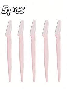 5/10/20/40pcs Pink Set - PP Material, Fun Dopamine Color, Includes , Exfoliating Scraper, Suitable For Face/Body Hair Trimming; Long Handle Blade With Precision Protective Cover, Suitable For Daily Use Or Travel - Upgraded Version - View 11