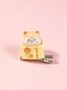 1pc Cute Cartoon Cat Hair Clip For Women, Funny Hair Accessory, Suitable For Daily Use, Gift Choice - Multicolor - View 7