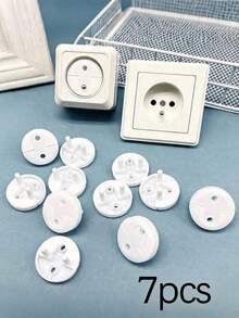 5/7/10/15/20/25/30/40Pcs Power Plug Protector, Outlet Cover, Power Socket Safety Cap, Anti-Electric Shock Outlet Cover, Safety Plug Protector, Safety Power Outlet - White - View 16