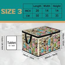 1pc Thick Non-Woven Fabric Fairy Tale Cartoon Multi-Pattern Collection Printed Double Handle Zipper Storage Box Large Capacity Multifunctional Home Storage Box Suitable For Bedroom Dorm Bathroom Can Be Used As Laundry Basket - Multi-color - View 15