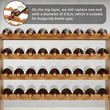 Wanfeeso Stackable Bamboo Wine Rack - Modular Freestanding Bottle Storage Shelf For Floor Or Countertop - Wobble-Free & Easy Assembly - View 3
