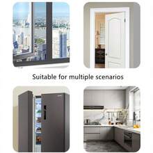 No Drilling Window Safety Locks, Self Adhesive Adjustable Restrictor, Door Lock, Protects Pets From Falling, Fits Metal, Sliding Windows Door Lock - B - View 5
