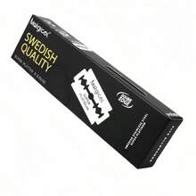 Razor Blades For Barbers,Double Edge Razor Blades,Men's Razor Blades For Shaving,Stainless Steel Professional Barber Tool - Black - View 9