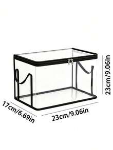 Heavy Duty Transparent Flip Top Storage Box, Large Rectangular Stackable Space-Saving Organizer Bin, Durable Plastic Storage Container, Suitable For Clothes, Books, Home Office, Travel, Household Storage, Backpack Storage Bag, Dorm Storage, Book Storage - Multicolor - View 11