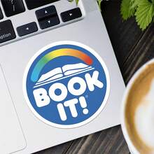 1pc "Book It" Sticker - Retro Nostalgic Sticker | "Book It" Reward Sticker, Gift For Book Lovers | Fun 90s Sticker, Suitable For Kindle And Water Bottles | Perfect Gift For Millennials And Romance Novel Readers - Multicolor - View 10
