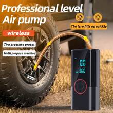 jkuoo Alat Bantu Start Darurat dengan Kompresor Udara - Pengukur Tekanan Ban Digital 180PSI, Pengisian Daya USB, Cocok untuk Kendaraan Bensin/Berbagai Jenis Kendaraan, Desain Portabel, Dilengkapi dengan Lampu Darurat LED, Fitur Deteksi dan Penyesuaian Tekanan Ban. - Mesin + aksesoris - View 5