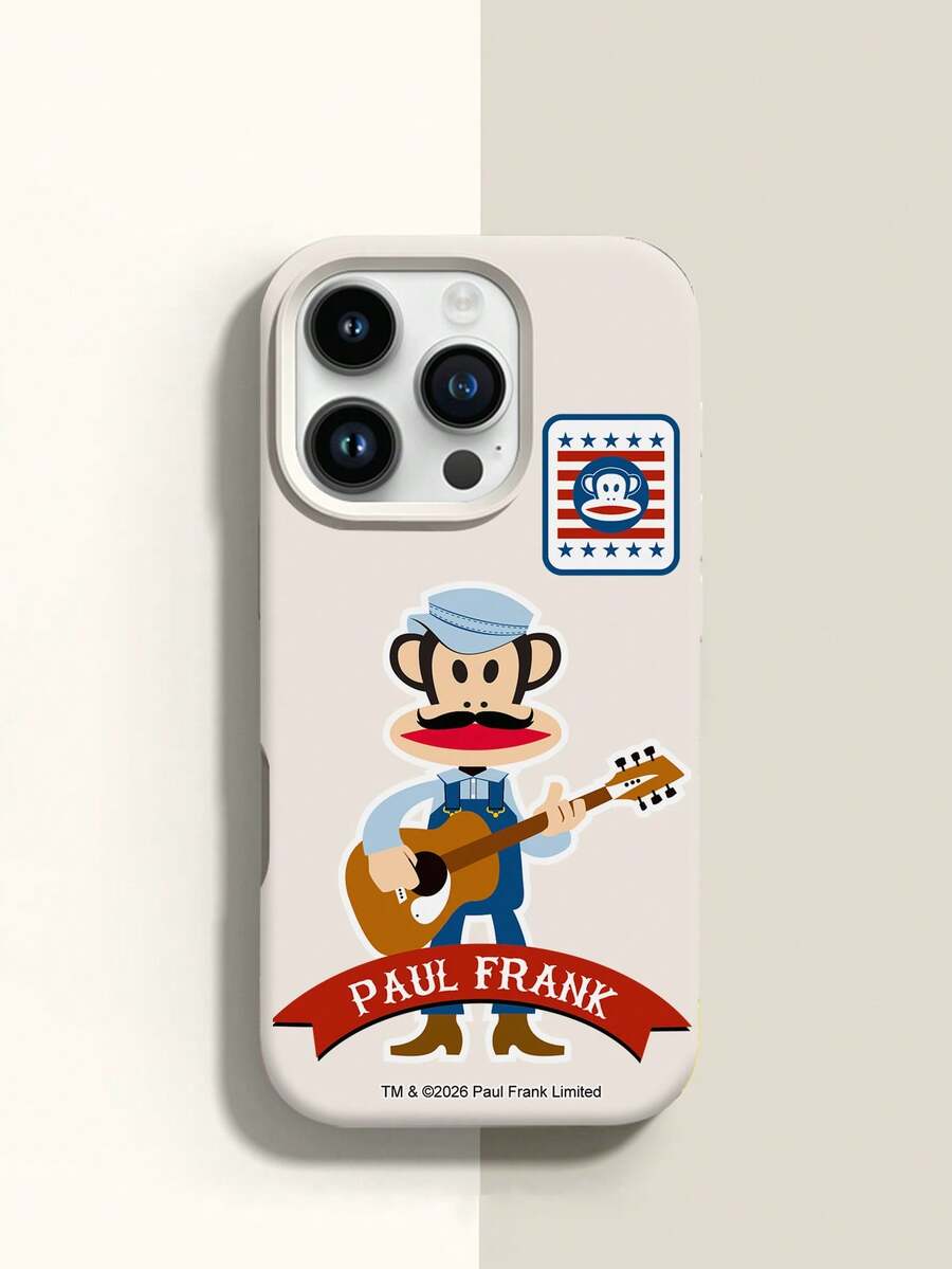 官方授權 Paul Frank 液態矽膠手機殼 全包覆防摔相機保護 卡通猴子熊兔子長頸鹿星星圖案 新款保護殼 相容 iPhone 13/14/15/16/17/18 Pro Max - 彩色 - 查看 1