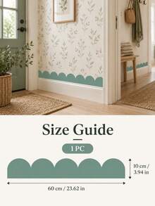 SUPSTICKER 1PC Scallop Wall Border Peel And Stick Wall Decal Self Adhesive Decorative Trim Sticker For Living Room Bedroom Home Decor - 1PC - View 13
