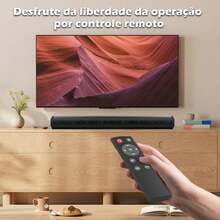 Caixa de Som Potente de 20W Compatível com Televisão, Computador e Notebook - Som de Alta Qualidade para o Ambiente Doméstico - Preto - Visão 6
