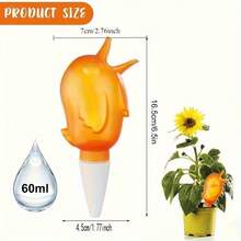 3pcs 16.91oz Large Capacity Transparent Diamond Automatic Watering Device, Clay Slow Release Anti-Clogging Seepage Watering Tool, Indoor Drip Irrigation Watering System, Potted Flower Plant Watering Device - Multicolor - View 5
